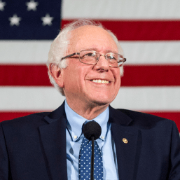 Bernie with flag