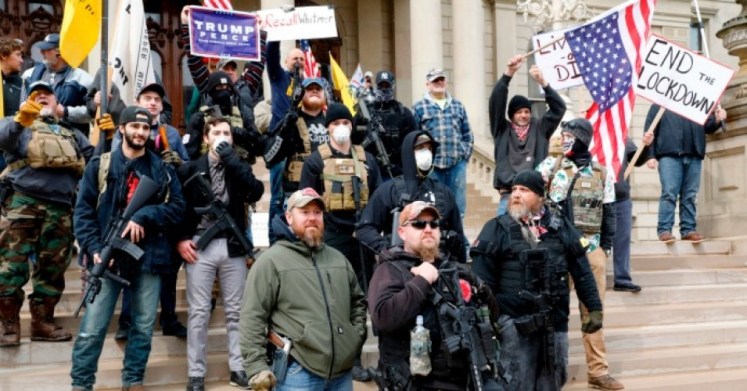 Lockdown.Protestors